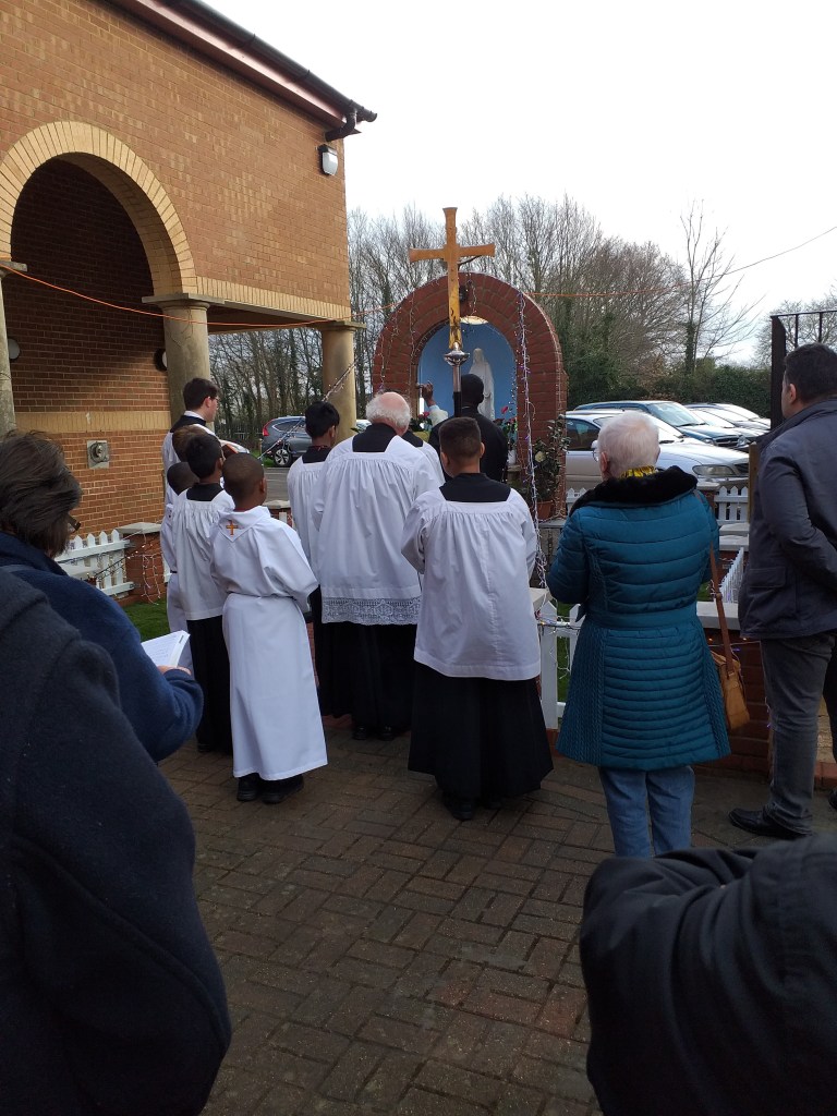 Blessing of new Grotto to Our Lady at St. Simon Stock, Ashford