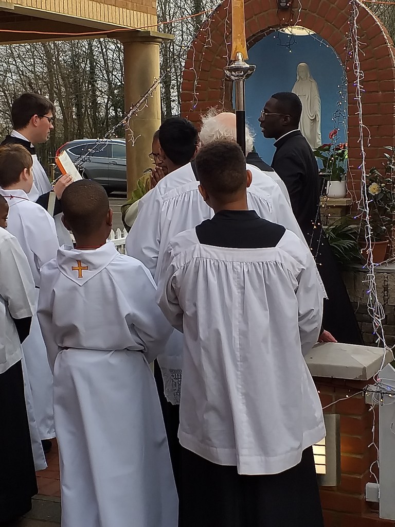 Blessing of new Grotto to Our Lady at St. Simon Stock, Ashford