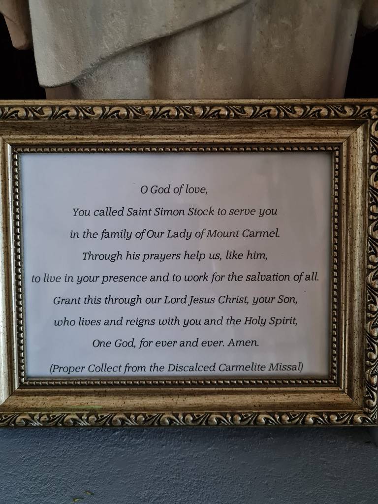 Blessing of St. Simon Stock Statue at St. Simon Stock Catholic Church Ashford